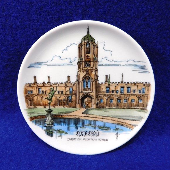 University of Oxford Porcelain Coasters Trinket Dish Christ Church Tom Tower - Picture 1 of 2